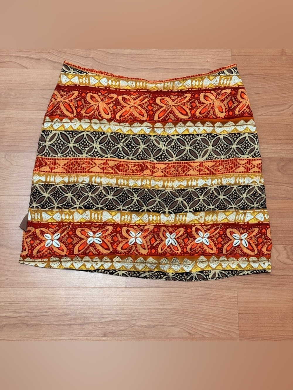Bamboo Traders Skort Multi Colored Earth Tones sz 10